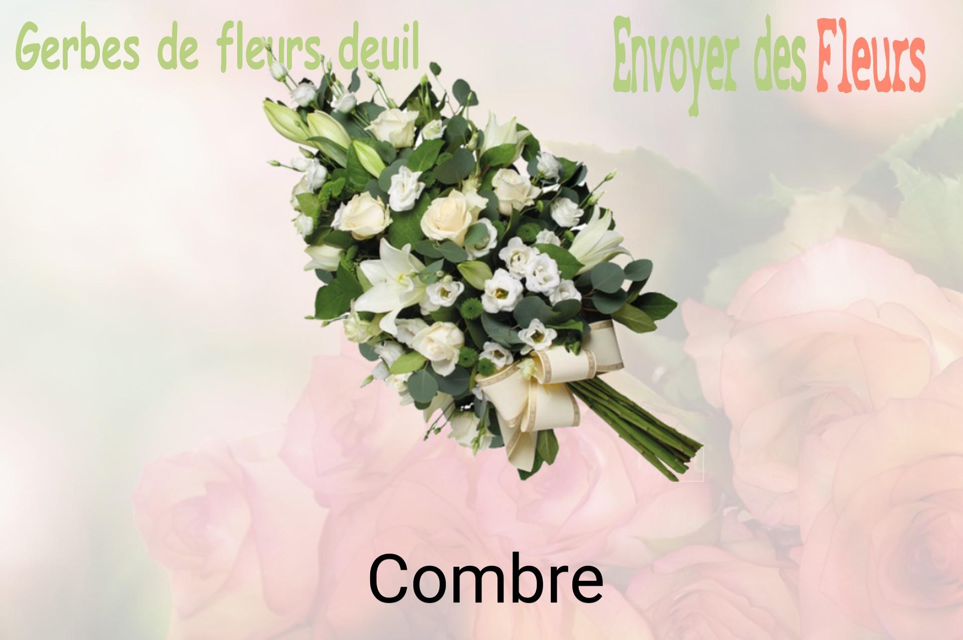 Gerbe de fleurs de deuil livrée à Combre